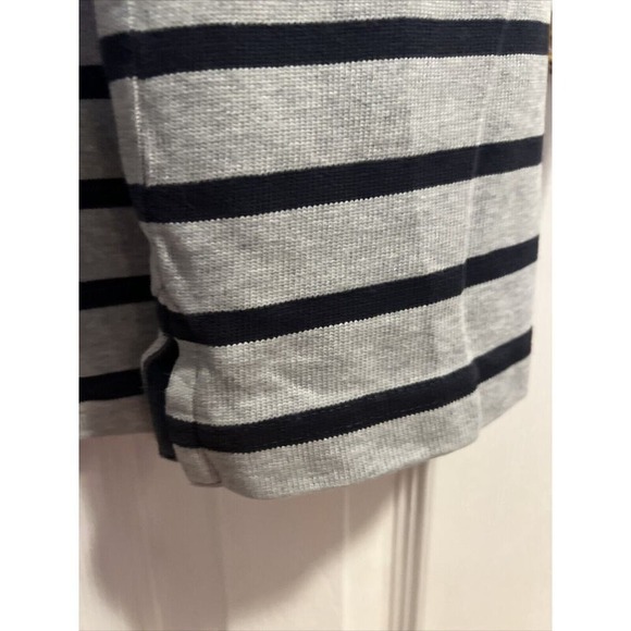 RM WILLIAMS Mens L Rugby Polo Striped Blue/Gray Collared Long Sleeve Jersey AUS - Picture 13 of 16